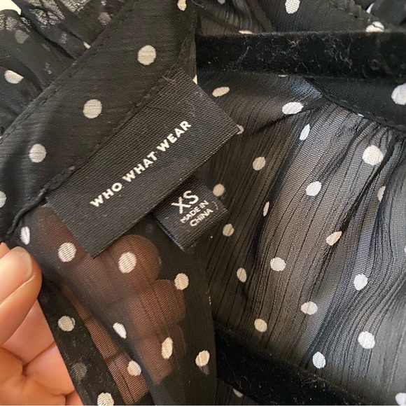 Who What Wear women’s sleeveless sheer blouse with ruffle collar  size XS - Picture 4 of 9